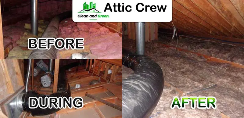 Insulation replacement: before and after